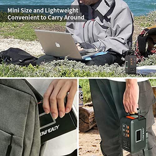 Ultimate HOWEASY 120 W Portable Power Bank – 24000 m Ah High-Capacity Laptop Charger with Dual AC Outlets, Triple DC Ports, and Dual USB QC3.0 Fast Charging – Perfect for Camping, Travel, and Emergency Power Supply with Built-in LED Light