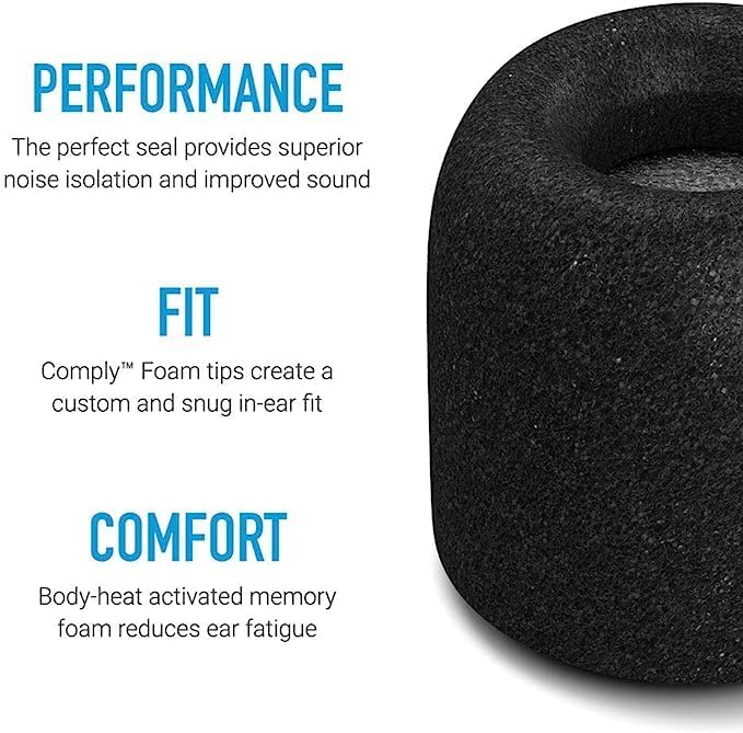 Upgrade Your Sony True Wireless Earbuds with Comply Memory Foam Replacement Tips | Maximum Comfort and Secure Fit for Enhanced Listening | Superior Noise Isolation & Anti-Slip Design | Available in Black Sizes S/M/L (3 Pairs) – Perfect for Music Lovers and Active Lifestyles