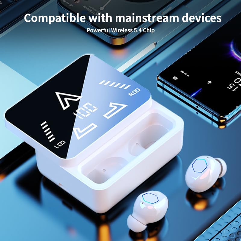 Revolutionize Your Workout with Advanced Bluetooth 5.4 Sports Earbuds – Exceptional Audio Clarity, Extended Battery Life, Real-Time Digital Display, and Robust Sweat-Proof Design for Unmatched Performance During Intense Training Sessions (Black) – Elevate Your Active Lifestyle with Ultimate Comfort and Reliability