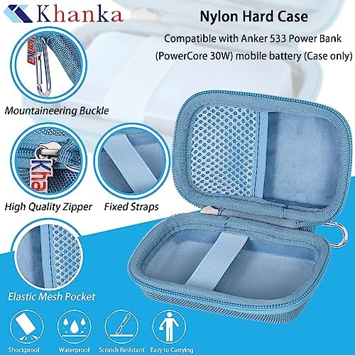 Khanka Portable Charger Hard Case for Anker 533 & Nano Power Banks – Ultimate Travel Protection with Custom Fit Design, Lightweight Durability, and Enhanced Compatibility for Seamless Charging on the Go