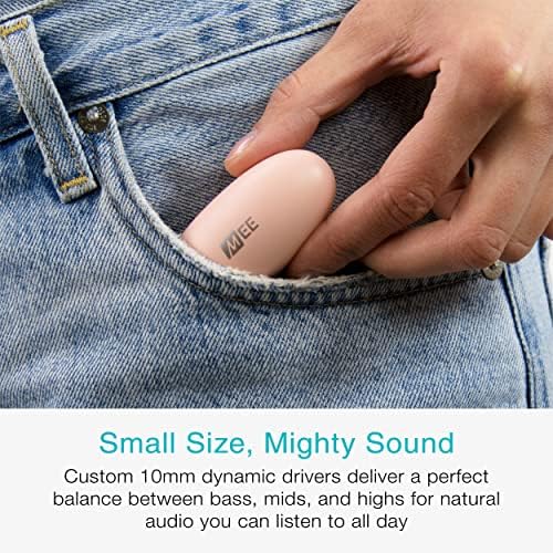 MEE audio Pebbles True Wireless Earbuds – Ultra-Light Bluetooth 5.3 Headphones with Noise-Cancelling Microphone for Sports, Gaming, and Workouts – Sleek Sapphire Design for Unmatched Comfort and Connectivity