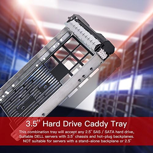Upgrade Your Dell Poweredge Server with 3.5″ SAS/SATA Hard Drive Tray Caddy – Versatile 2.5″ HDD/SSD Adapter Bracket for Enhanced Storage & Speed – Compatible with R320, R420, R720, T320, T420, T620 – Easy Installation with Screws for Maximum Reliability