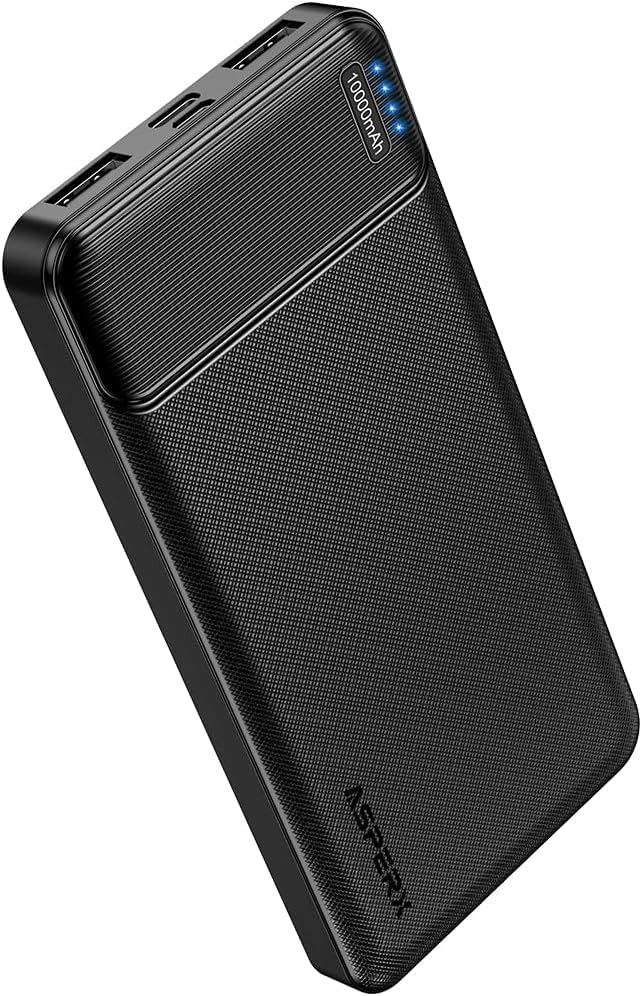 Dual 10,000 m Ah Portable Power Bank Set – Ultra-Slim USB-C Fast Charging Chargers for i Phone, Android, Google Devices – Triple-Port External Battery Pack for Safe, All-Day Use on the Go with Enhanced Compatibility and Lightweight Design