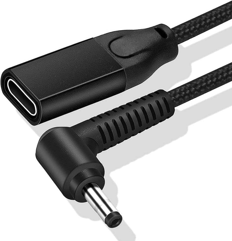 High-Efficiency USB C to 4.0 Round Tip Charging Cable for Lenovo Idea Pad – 45 W/65 W Power Capability, Robust Durability for Daily Use and Travel, Essential Laptop Accessory for Uninterrupted Performance