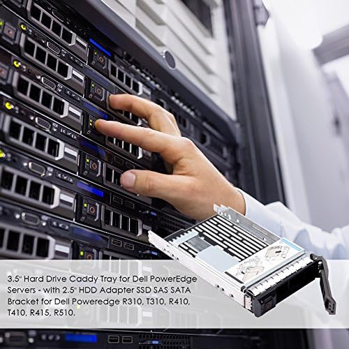 Upgrade Your Dell Poweredge Server with 3.5″ SAS/SATA Hard Drive Tray Caddy – Versatile 2.5″ HDD/SSD Adapter Bracket for Enhanced Storage & Speed – Compatible with R320, R420, R720, T320, T420, T620 – Easy Installation with Screws for Maximum Reliability