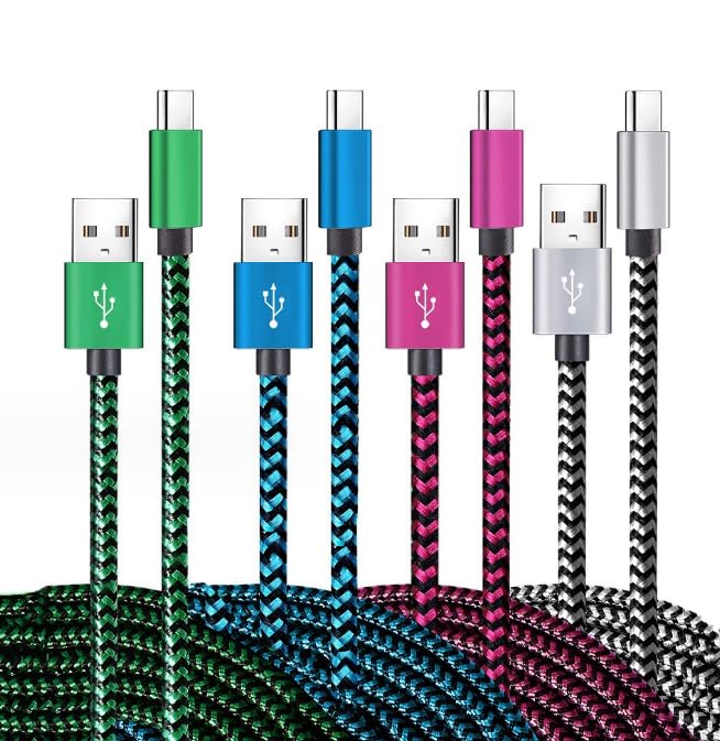 Unifizz 4-Pack USB C Fast Charging Cables for Android | Premium Durable Power Cord Compatible with Samsung Galaxy S22+, S23 Ultra, Note 21/20 Ultra | Enhanced Speed & Versatile Use for Home, Office, Travel | Tangle-Resistant Design for Everyday Reliability
