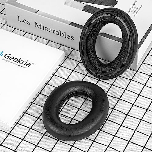 Transform Your Sennheiser Momentum 4 Wireless Headphones with Premium Geekria Quick Fit Ear Pads – Ultimate Replacement Cushions for Superior Comfort, Enhanced Sound Isolation, and Long-lasting Durability – Sleek Black Earpads Designed for Audiophiles Seeking Optimal Performance