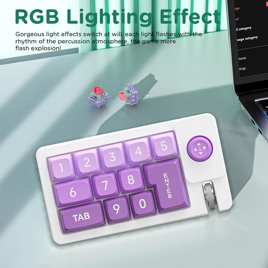Compact Wired Mechanical Gaming Keyboard with Joystick – Hot-Swappable Keys, RGB Backlit Design for Office & Gaming, Enhanced Control & Customization by JOMAA – Perfect Blend of Performance and Style