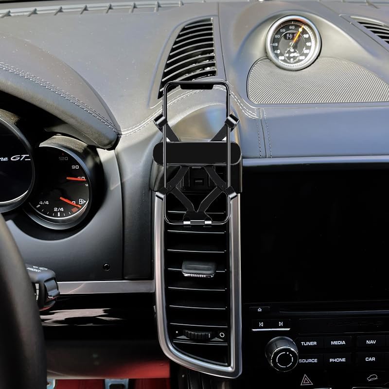 Sleek and Secure Car Phone Mount for 2016-2017 Porsche Cayenne – Effortless Vent Installation & Adjustable Angles for Ultimate Driving Convenience – Premium Accessory for All Smartphone Models, Enhancing Aesthetic Appeal and Safety