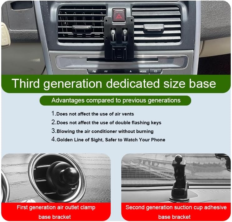 Car Phone Holder for Volvo XC60 Auto Accessories [Only for 2018-2025 XC60] [Auto Lock Hands Free Cell Phone Mount Car fits for iPhone & All Smartphones] – Enhanced Compatibility and Speed