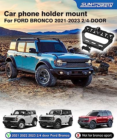 Revolutionize Your Driving with the Ultimate 3-in-1 Bronco Car Phone Holder Mount – Interphone & Go Pro Compatible with Picatinny Rail – 360° Adjustable Anti-Shake Design for 2021-2025 Bronco Models – Enhance Safety, Navigation, and Adventure Recording