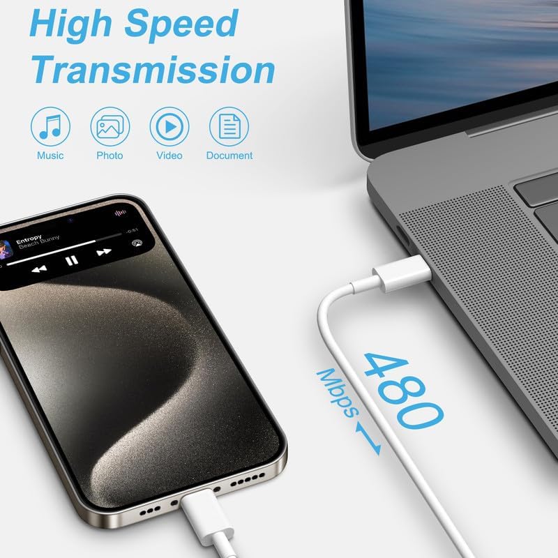 20 W USB-C Wall Charger Set for i Phone 16/15 & i Pad Pro | Fast Charging Duo with 6 ft C to C Cables | Optimized for Maximum Compatibility & Speed | Perfect for Home & Travel Efficiency
