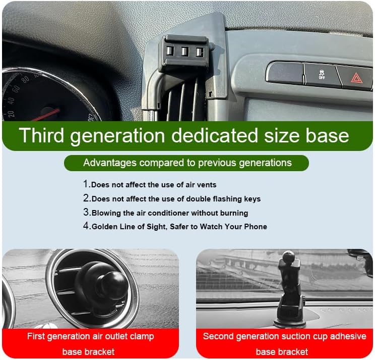 Premium Car Phone Holder for 2018-2020 Buick Regal Sportback & Regal Tour X – Secure Auto Lock Hands-Free Smartphone Mount with 360° Rotation for i Phone & Android – Enhance Safety and Navigation Convenience