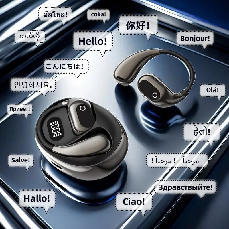 Revolutionary AI Translation Bluetooth Earbuds – OWS Waterproof Wireless Headphones with Unmatched Battery Longevity, Superior Sound Clarity, and Enhanced Multi-Device Connectivity for Athletes and Global Explorers
