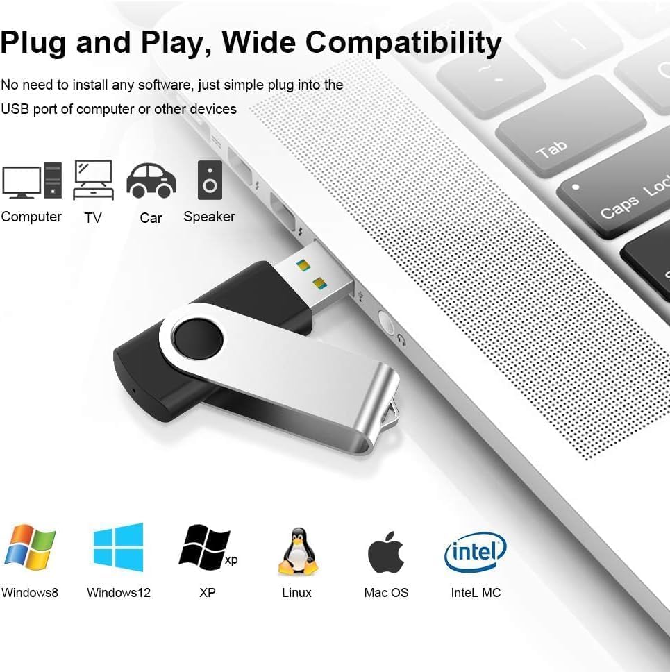 KEXIN 10-Pack 32 GB USB Flash Drives – Portable Memory Sticks with Enhanced Speed & Compatibility for Effortless Data Storage and Transfer, Perfect for Home, Office & School Use