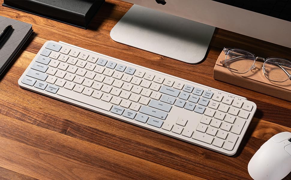 Keychron B6 Pro Ultra-Slim Wireless Keyboard – Triple-Mode Connectivity with Bluetooth 5.2, Lightweight Quiet Keys, Full Numeric Keypad for Enhanced Productivity on Mac & Windows – Sleek Space Gray Design for Modern Workspaces