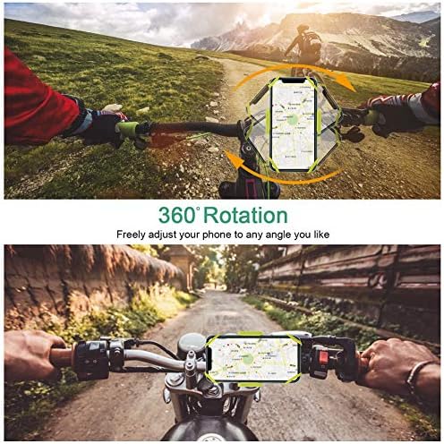 Versatile Bike Phone Mount with 360-Degree Rotation – Secure Smartphone Holder for Bicycles, Motorcycles, and Baby Carriages – Compatible with i Phone, Sony, Samsung – Durable Rubber Strap Design for Effortless Navigation and Calls – Lightweight and Easy Installation for Enhanced Riding Experience – Sleek Black Finish for Any Style