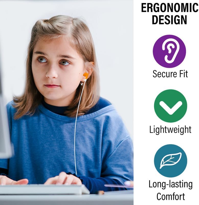 Maeline 20-Pack Tangle-Free Stereo Earbuds – Premium Wired Headphones for K-12 Classrooms, Libraries, Travel, and Fitness – High-Fidelity 3.5 mm Compatibility for Phones, Tablets, and Laptops – Sleek Jet Black Design for Ultimate Convenience and Storage Efficiency