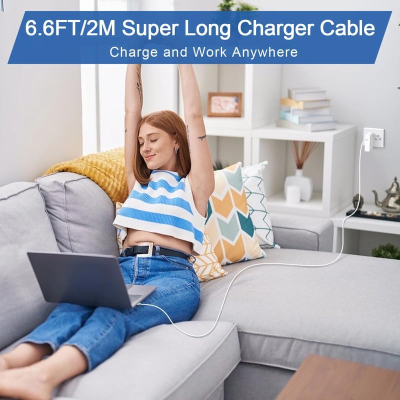 Experience Unmatched Charging Power with Our 140 W USB-C Charger for Mac Book Pro & Air – Designed for 2024, 2023, and 2021 Models, Includes 6.6 FT Braided Cable with LED Indicator. This high-performance charger features intelligent battery management to prolong battery life and prevent overheating, ensuring your Mac Book stays safe and efficient. Compatible with Mac Book Air (13/15-inch, M3, M2, M1) and Mac Book Pro (14/16-inch, M3, M2, M1), it delivers lightning-fast charging speeds, reaching 50% in just 30 minutes. The included durable braided cable features a magnetic connector that minimizes accidental disconnections, while the LED indicator keeps you informed of your charging status. Engineered for optimal compatibility and speed, this original quality charger is backed by a 24-month warranty and dedicated support. Elevate your charging experience today and keep your Mac Book powered up wherever you go!