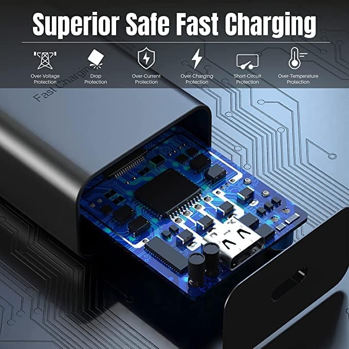 Galaxy S25 S24 25 W PD Super Fast Charging Block – Universal USB C Wall Adapter for Samsung and i Phone – Compact, Efficient, and Safe Power Delivery Charger for On-the-Go Users – Enhanced Compatibility with Galaxy S Series and i Phone 15/16 (Black, 1 Pack)