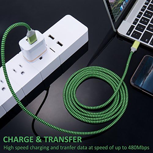 10 ft USB C Fast Charging Cable 3-Pack – Durable Nylon Braided Type C Charger for Android & i Phone 16/15 Pro Max, Samsung Galaxy S25/S24/S23 – Enhanced Performance, Versatile Compatibility & Rapid Data Transfer