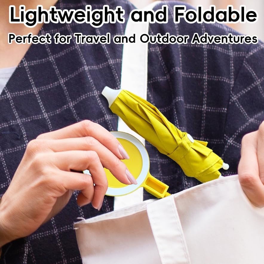 Portable Black Magnetic Phone Umbrella with Adjustable 360° Shade, Foldable Sun Protection & Built-in Ring Holder – i Phone 12-16 Compatible and More Devices, Magnetic Sticker for Quick Setup and Enhanced Functionality