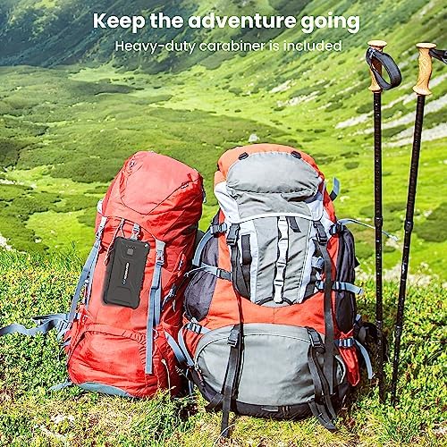 Ultimate 20000 m Ah Rugged Waterproof Power Bank with Built-in Flashlight – Heavy-Duty 18 W USB-C Portable Charger for Outdoor Adventures, Camping, and Hiking | Compatible with i Phone 16, 15, 14, 13, 12, 11, i Pad, Samsung Galaxy S25, S24, S23, S22, S21 | Fast Charging, Durable Design for Uninterrupted Connectivity