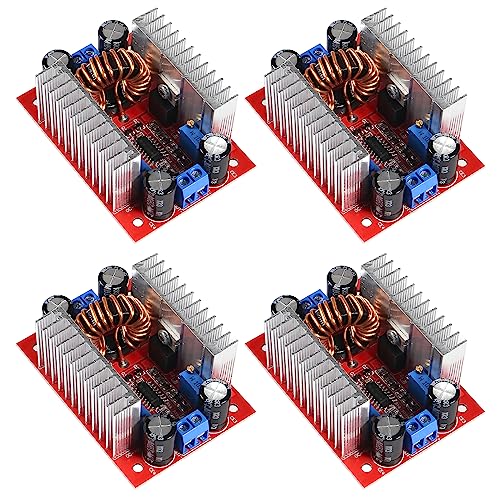 High-Efficiency 4-Pack DC 400 W Step-Up Boost Converter – 15 A Constant Current Module for Versatile LED Driving – Adjustable Voltage Charger (DC 8.5 V-50 V to DC 10 V-60 V) – Enhanced Compatibility & Performance for DIY and Industrial Applications