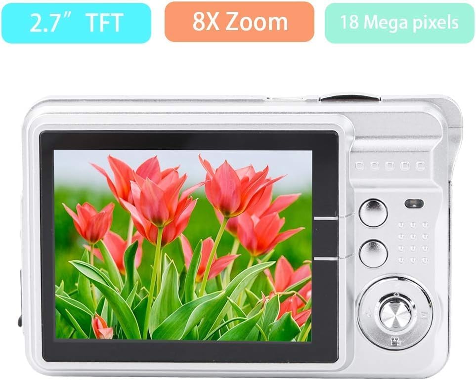 Acuvar 18 MP Digital Camera for Adults & Kids – Compact HD Photography with 2.7″ LCD, Rechargeable Battery, Ideal for Indoor/Outdoor Use & Seamless Sharing – Perfect First Camera for Budding Photographers