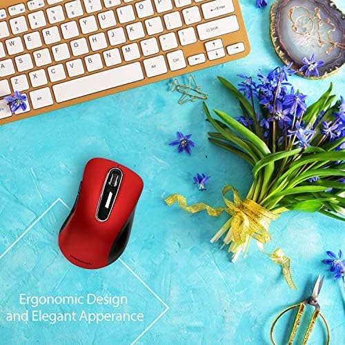 Upgrade Your Workflow with the Memzuoix 2.4 G Wireless Mouse – Ergonomic and Portable 1400 DPI USB Mouse for Laptop, PC & Desktop | 5 Customizable Buttons for Ultimate Control | Ideal for Professionals and Casual Users Alike