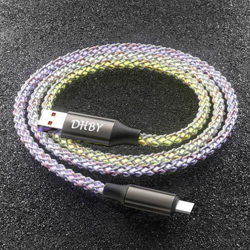 RGB USB A to Type C Fast Charging Cable Phone Charger High Data Speed Light Up Colourful RGB Current Flowing for All USB C Device-USB A to C RGB 39 Inche – Enhanced Compatibility and Speed