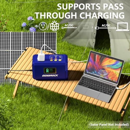 GENSROCK 24,000 m Ah Portable Power Bank – High-Capacity 150 W Peak AC Charger with 8 Ports for Laptops, i Phones, and More – Ultimate Solution for Outdoor Adventures, Home Emergency Backup, and On-the-Go Professionals – Enhanced Durability and Fast Charging Performance
