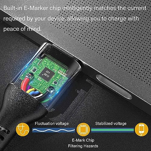15 FT USB C to USB C Charging Cable – 100 W Fast Power Delivery for i Phone 15 Pro Max, Mac Book Air, i Pad Pro, Samsung Galaxy, One Plus, Google Pixel, PS5 & Xbox – Ultimate Durability and Enhanced Compatibility for Rapid Charging and Data Transfer
