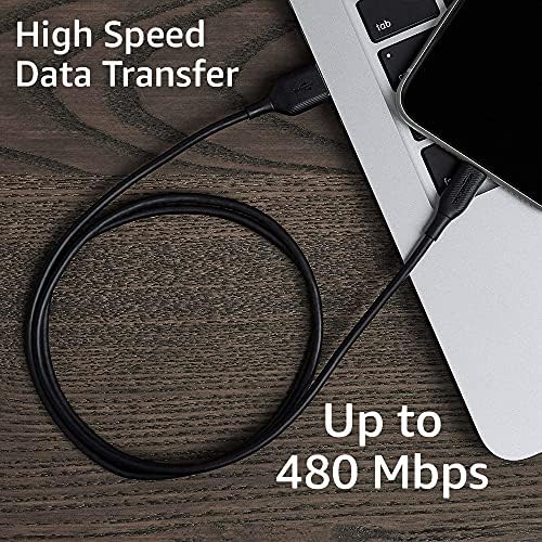 Amazon Basics MFi Certified 2-Pack Lightning Charger Cables – 6 Foot USB-A to Lightning, Optimized for i Phone 14, 13, 12, 11, X, Xs Pro, Pro Max, Plus & i Pad – Durable ABS Design for Fast Charging & Data Syncing, Sleek Black Finish, Essential Backup Solution