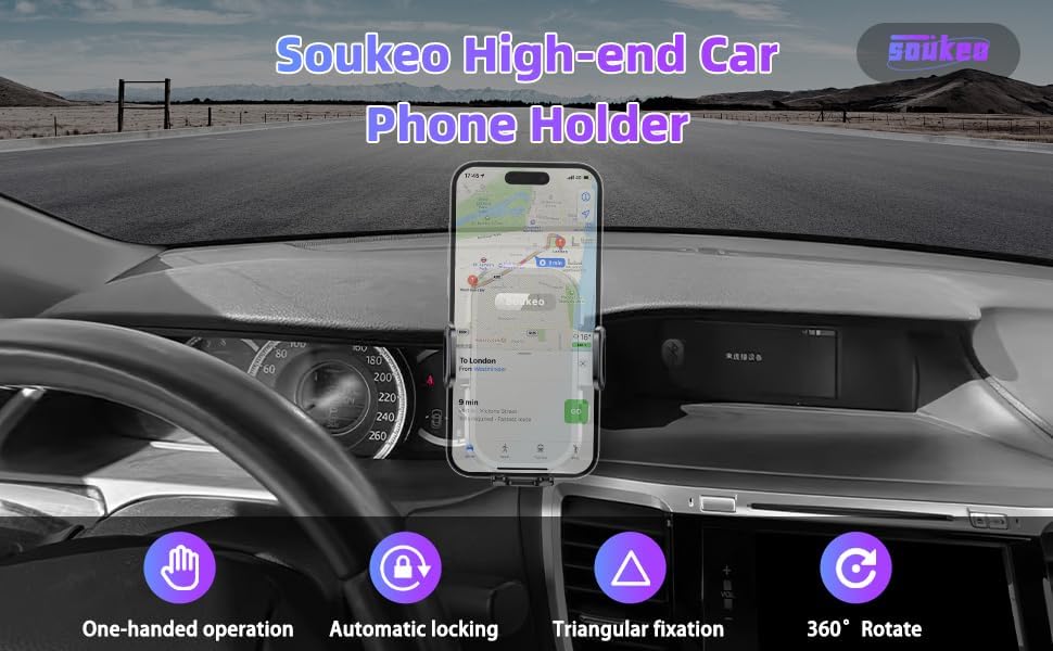 Premium Adjustable Car Phone Holder for Honda Accord 2013-2017 – 360-Degree Rotating Cradle for 4-7 Inch Smartphones, Enhanced Safety and Hands-Free Navigation, Custom Fit Auto Accessory for Seamless Driving Experience