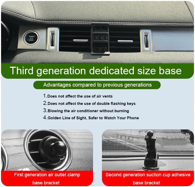 Car Phone Holder for Land Rover Range Rover Evoque Auto Accessories [Only for 2012-2019 Range Rover Evoque] [Auto Lock Hands Free Cell Phone Mount Car fits for iPhone & All Smartphones] – Enhanced Compatibility and Speed