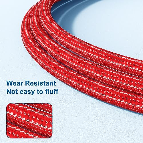 Cyven Smart 3-Pack 6 Ft MFi Certified Lightning Cables – Fast Charging USB A to Lightning Cords for i Phone 14/13/12/11/XS/XR/X/8/7/6/5/SE Plus Pro Max Mini – Durable Red Design for Ultimate Flexibility and Speed