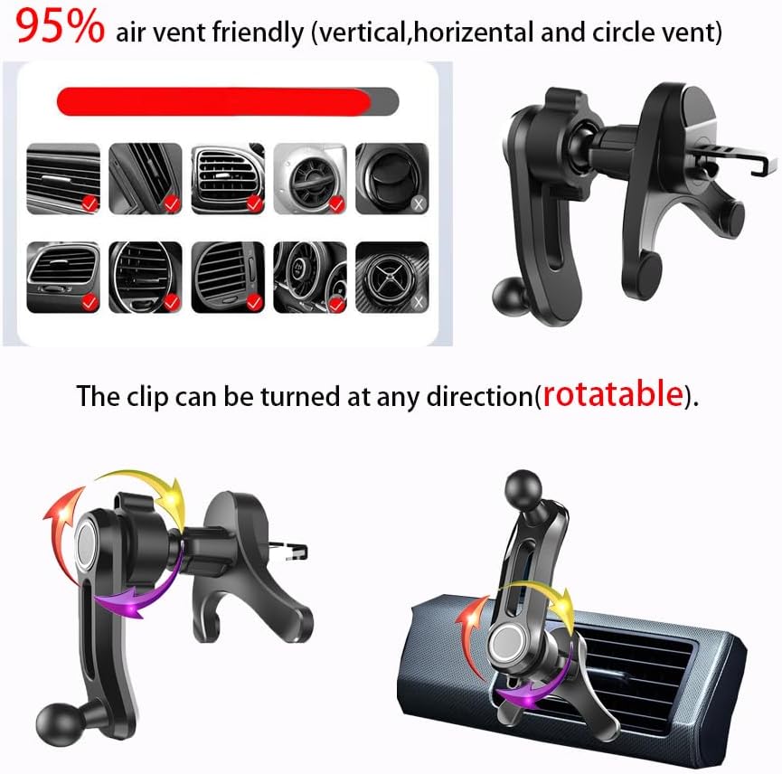 Innovative Auto-Clamping Wireless Charging Car Phone Holder with Rotatable Vent Clip – Stylish Cute Demon Design for i Phone, Samsung Galaxy & Android Devices – Ultimate Compatibility and Fast Charging Solution for Modern Drivers