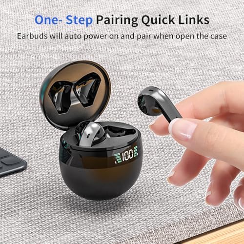 Revolutionary Bluetooth 5.5 Wireless Earbuds – Ergonomic Hi-Fi Stereo Sound Buds with Touch Control and LED Battery Indicator for Seamless i OS & Android Pairing – Ideal for Fitness Enthusiasts and Music Lovers on the Move