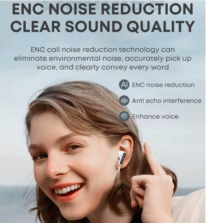 Premium Waterproof Wireless Bluetooth Earbuds with Enhanced Bass – 36-Hour Playtime for Uninterrupted Gaming and Fitness – Ergonomic Comfort for Daily Use – Seamless Compatibility with All Devices – Ideal for Sports, Workouts, and Music Lovers – Sleek White Design