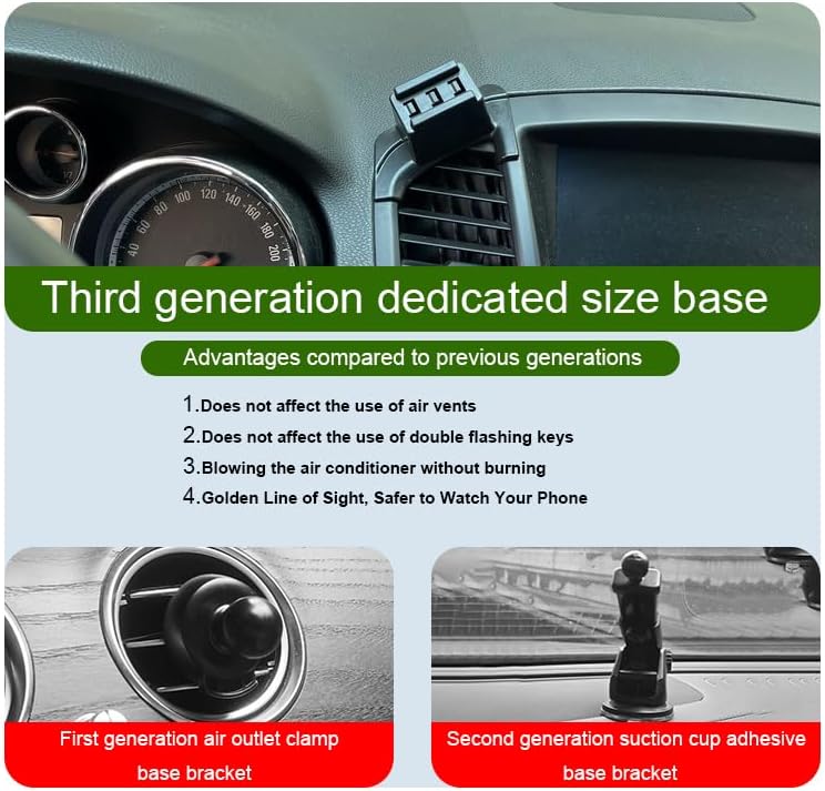 Premium Car Phone Holder for 2018-2020 Buick Regal Sportback & Regal Tour X – Secure Auto Lock Hands-Free Smartphone Mount with 360° Rotation for i Phone & Android – Enhance Safety and Navigation Convenience