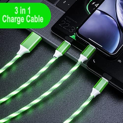 IHAO 60 W USB Type C to Type C Fast Charging Cable with LED Current Indicator – High-Speed Data Transfer for Android & i OS Devices – 39 Inch Universal Charger in Vibrant Green – Durable, Efficient Power Delivery for Modern Tech