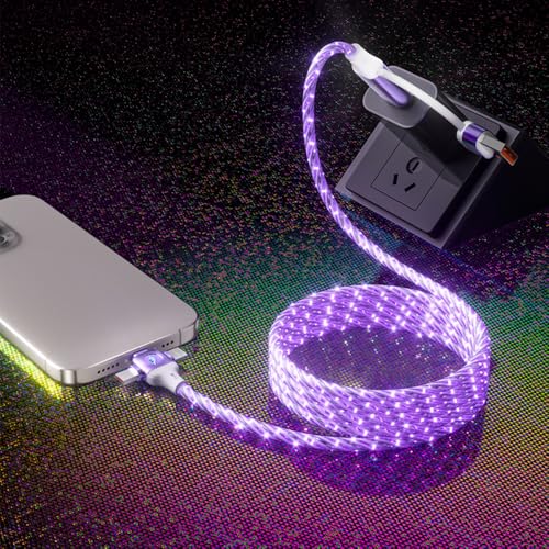 AYI 6-in-1 Universal Multi-Port Charger: Fast PD Charging Cable with USB A/Type C, Lighted Current Indicator, and Enhanced Device Compatibility for Smartphones, Laptops, and Tablets – Compact, Durable, and Travel-Friendly Solution