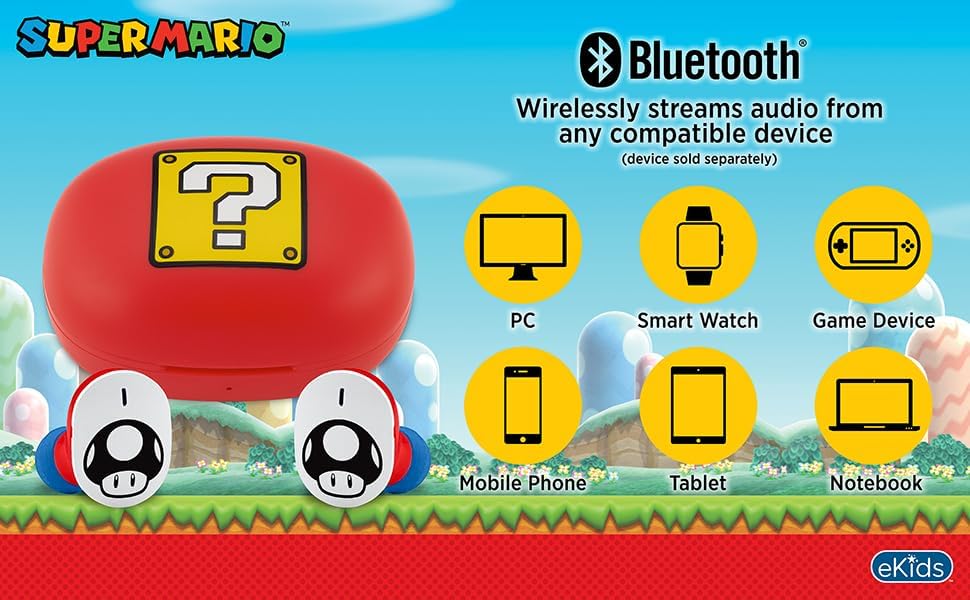 Pokémon-Themed Kids Bluetooth Earbuds with Microphone – Ultra-Lightweight Design for School, Travel, and Home Use – Portable Charging Case with Enhanced Device Compatibility for Seamless Audio Experiences