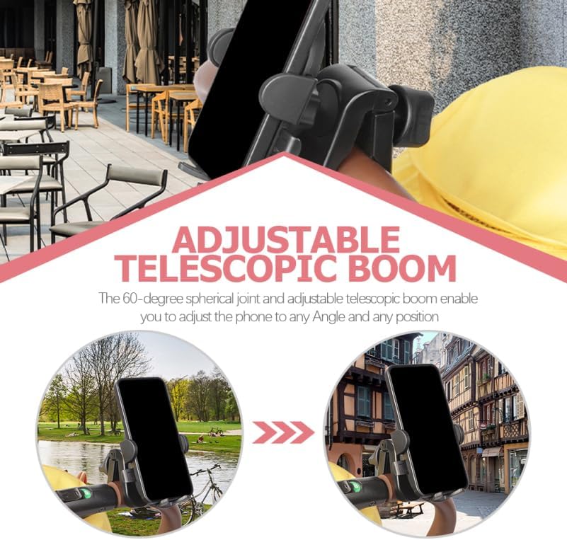 Premium Wear-Resistant Stroller and Bike Phone Mount – Versatile Trolley Holder for Secure Device Accessibility and Optimal Viewing in Sleek Black – Perfect for Active Lifestyles and Effortless Hands-Free Navigation