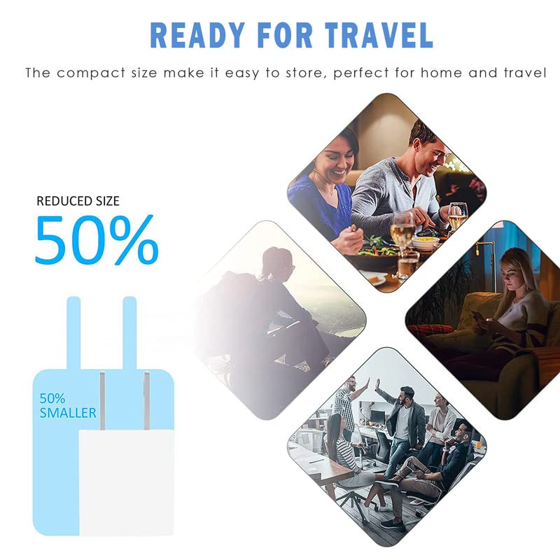 i Phone 16 Fast Charging Kit – 20 W Power Delivery Charger Bundle with 6 ft USB C to Type C Cable for i Phone 16/16 Pro Max/i Pad 10/i Pad mini 6/i Pad Air 5/4/i Pad Pro 12.9 – Ultimate Speed and Compatibility for On-the-Go Power Needs