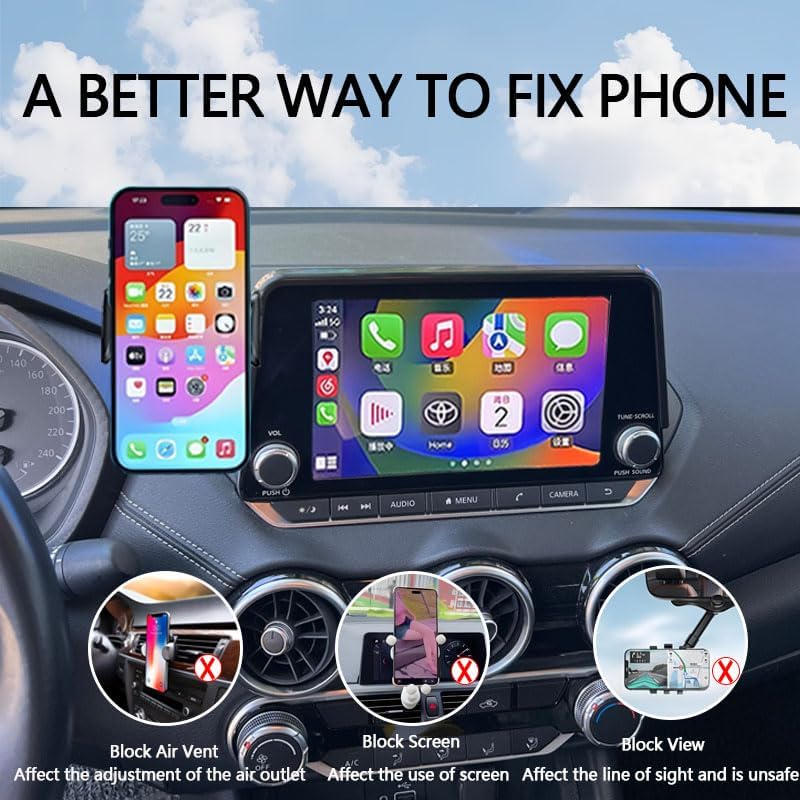 Elevate Your Nissan Driving Experience with the Ultimate 8-Inch Screen Car Phone Holder for 2021-2025 Rogue, 2020-2025 Sentra, and 2019-2025 Altima – Hands-Free, Durable Mount for Seamless Integration and Enhanced Safety, Effortless Installation, and Adjustable Viewing Angles