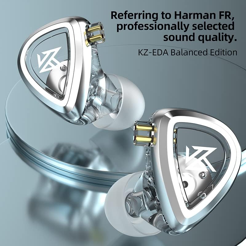 Discover the KZ EDA Dynamic Driver Earbuds – Premium Hi-Fi Wired IEM Headphones with Customizable Removable Cord for Exceptional Audio Experience and Unmatched Comfort, Ideal for On-the-Go Music Enthusiasts and Audiophiles.