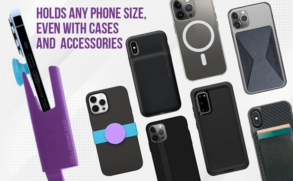 Universal Cup Holder Phone Mount for Cars & Trucks – Hands-Free Convenience, Fits All Phone Sizes & Cases, Made in USA, 2-Pack Black – Ideal for Navigation and Charging Access