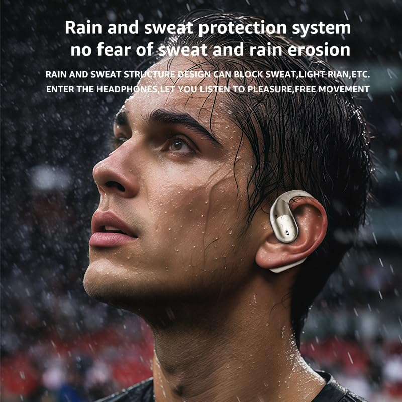 Transform Your Workout with Tsnapoo Wireless Open Ear Sports Earbuds – Cutting-Edge Bluetooth 5.4 for Effortless Connectivity – Premium Hi-Fi Audio for Crystal-Clear Calls – Ergonomic Over-Ear Hooks and Neck Sling for Secure Comfort – Waterproof Design Perfect for Intense Gym Sessions, Running, and Outdoor Activities – Lightweight and Durable for Active Lifestyles – Stay Aware and Engaged with Open-Ear Innovation – Elevate Your Audio Experience and Embrace Every Fitness Challenge!